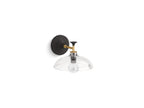 KOHLER K-31768-SC01-BML Tone One-Light Sconce - Black With Brass Trim