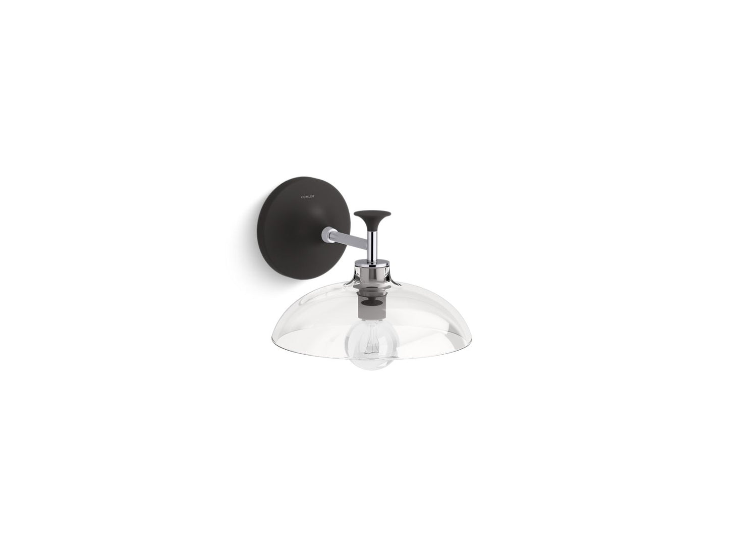 KOHLER K-31768-SC01-CBL Tone One-Light Sconce In Polished Chrome with Matte Black