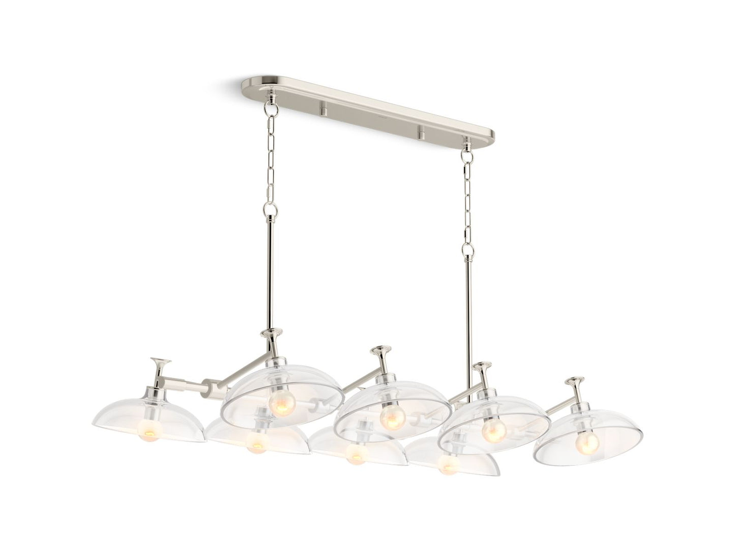 KOHLER K-31774-CH08-SNL Tone 41" Chandelier In Polished Nickel