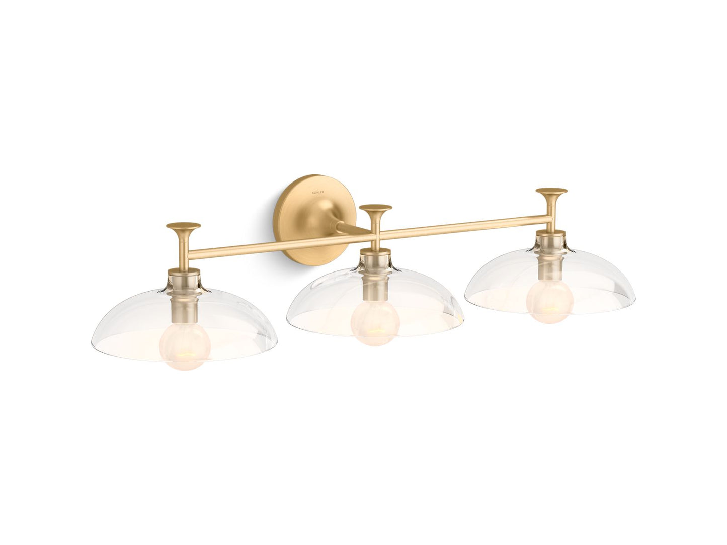 KOHLER K-31770-SC03-2GL Tone Three-Light Sconce In Brushed Moderne Brass