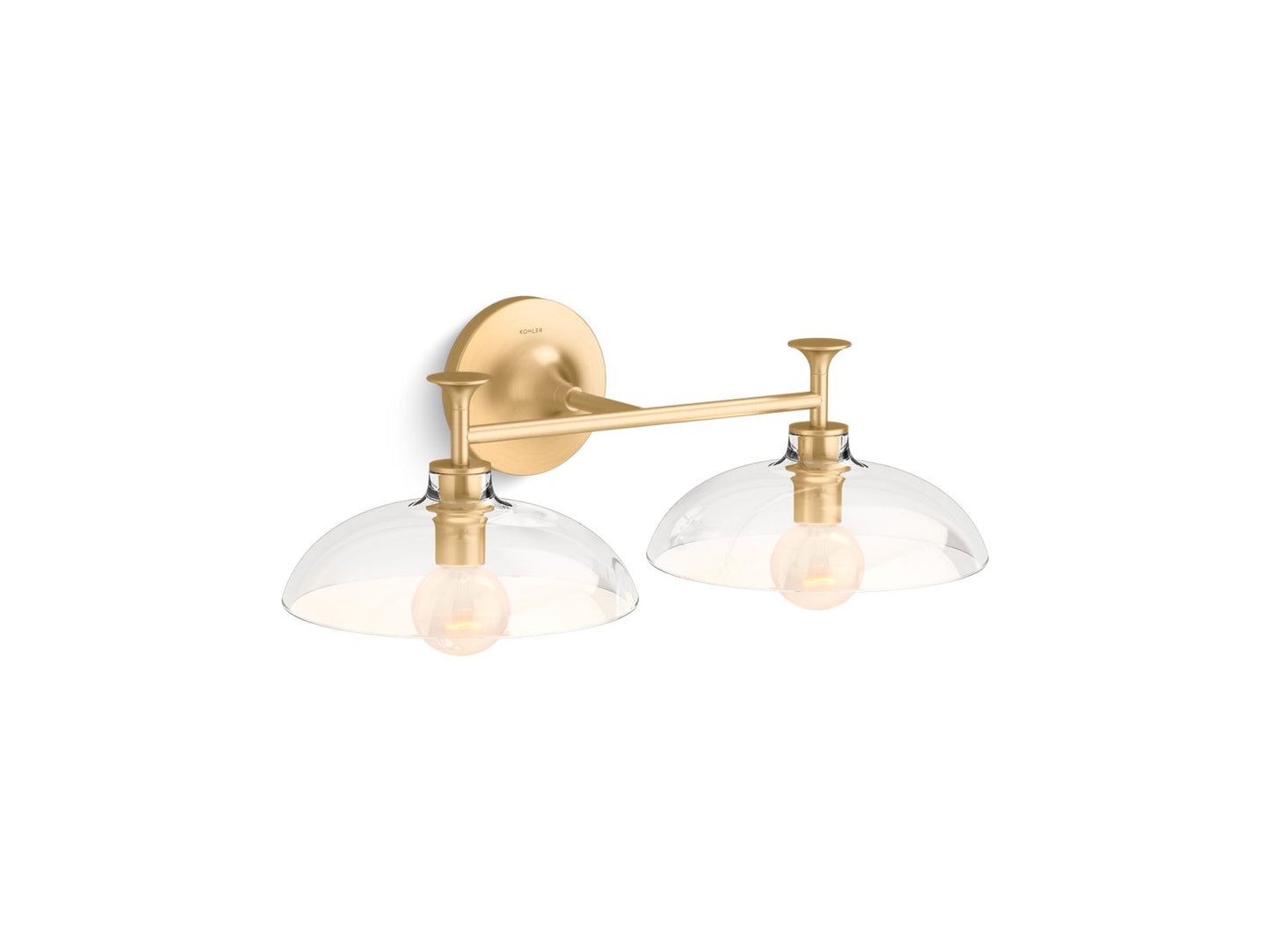 KOHLER K-31769-SC02-2GL Tone Two-Light Sconce In Brushed Moderne Brass