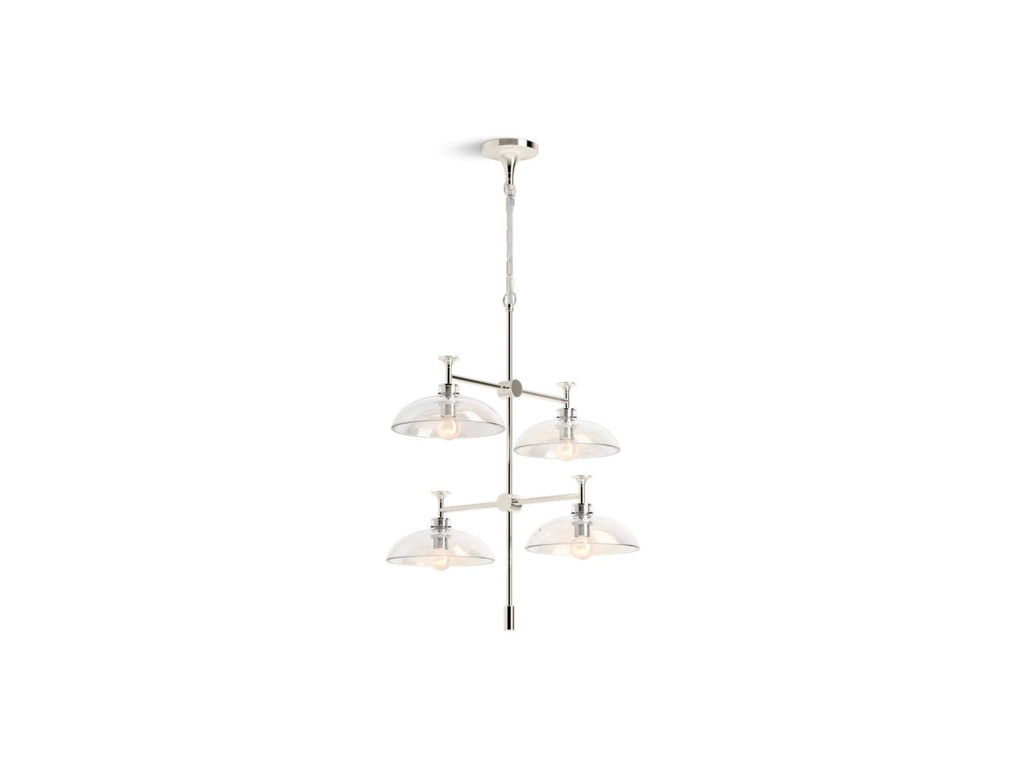 KOHLER K-31773-CH04-SNL Tone 24" Chandelier In Polished Nickel