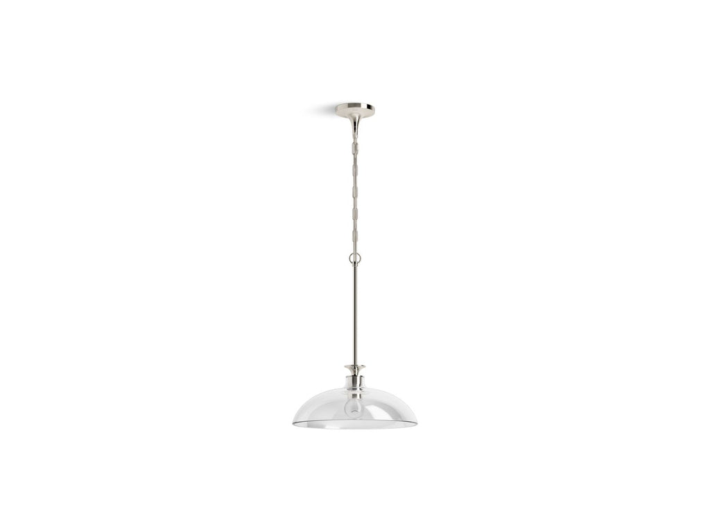 KOHLER K-31771-PE01-BML Tone 15" Pendant - Black With Brass Trim