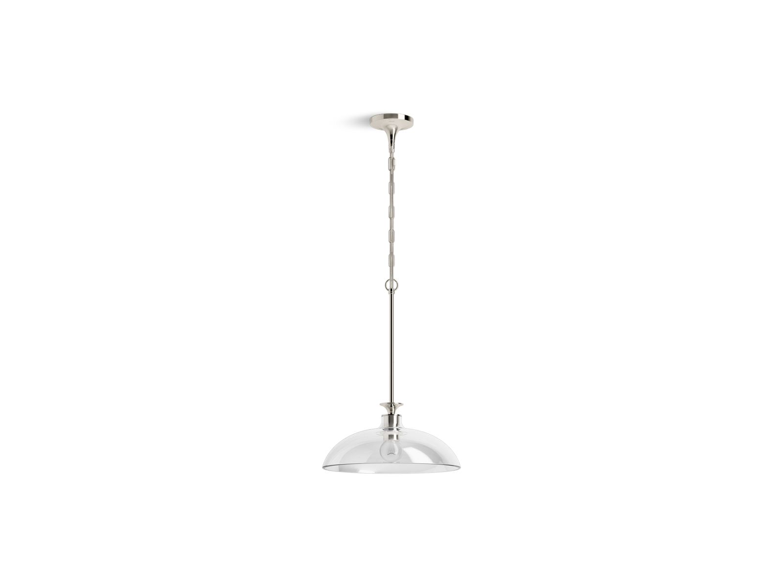 KOHLER K-31771-PE01-BML Tone 15" Pendant - Black With Brass Trim