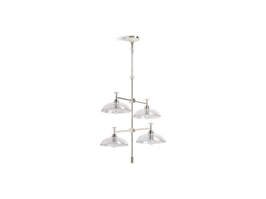 KOHLER K-31773-CH04-SNL Tone 24" Chandelier In Polished Nickel