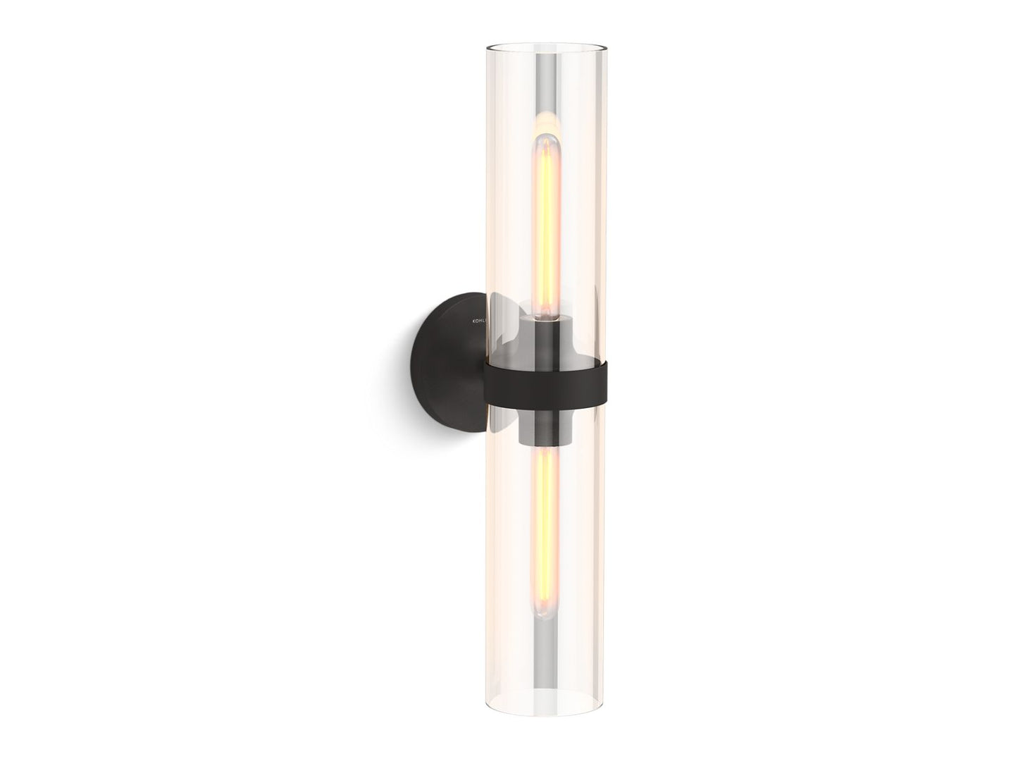 KOHLER K-27263-SC02-BLL Purist Two-Light Sconce In Matte Black