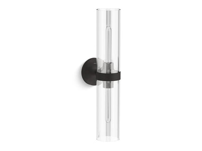 KOHLER K-27263-SC02-BLL Purist Two-light sconce - Matte Black