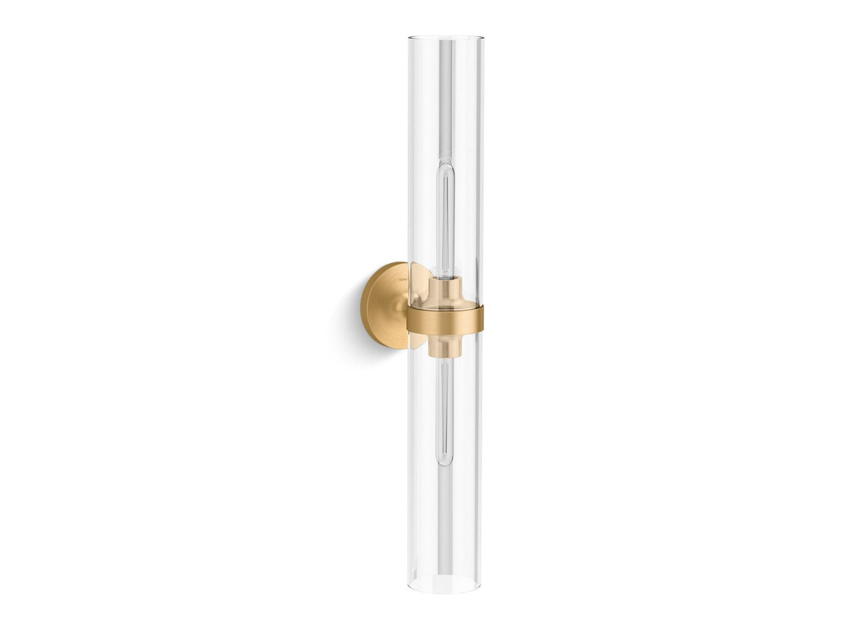 KOHLER K-27264-SC02-2GL Purist Two-Light Sconce - Brushed Moderne Brass