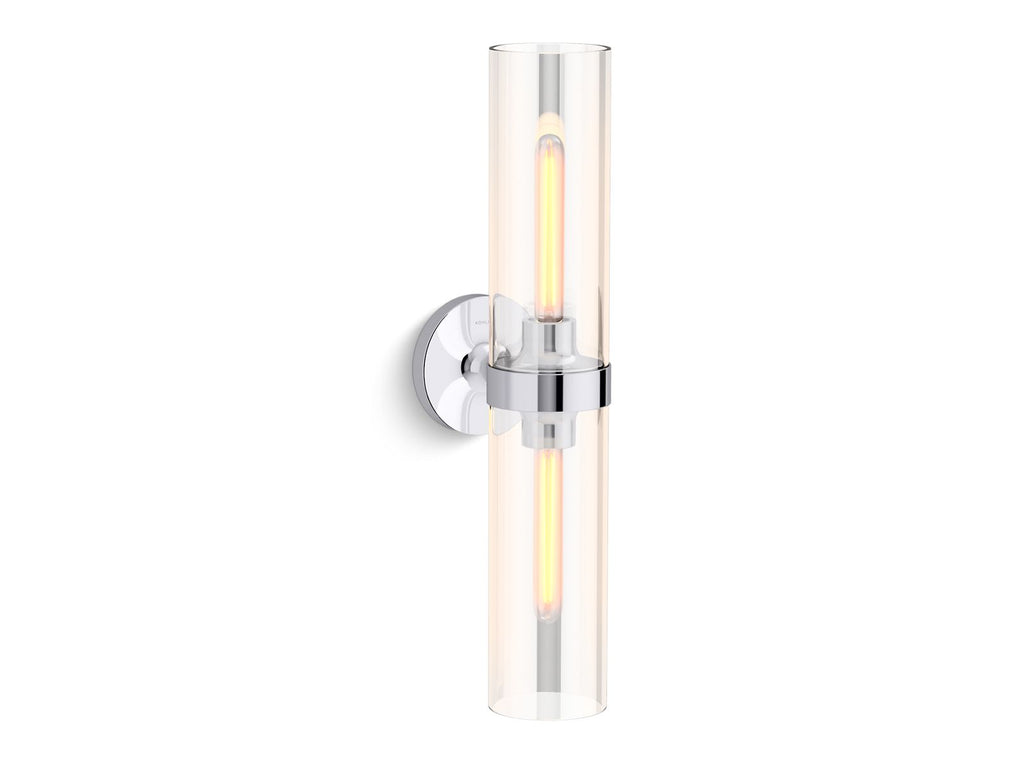 KOHLER K-27263-SC02-SNL Purist Two-Light Sconce - Polished Nickel