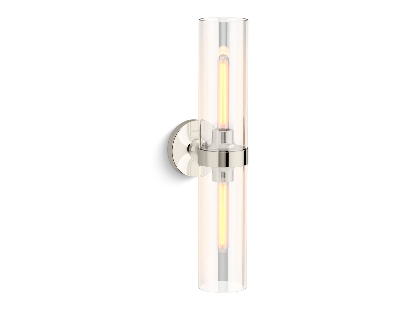 KOHLER K-27263-SC02-SNL Purist Two-Light Sconce In Polished Nickel