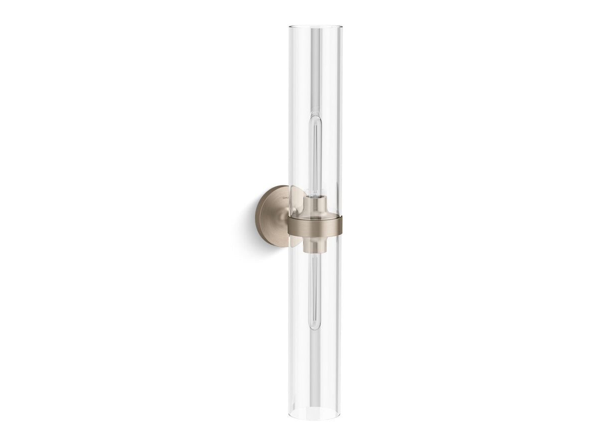 KOHLER K-27264-SC02-BVL Purist Two-Light Sconce - Brushed Bronze