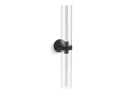 KOHLER K-27264-SC02-BLL Purist Two-Light Sconce In Matte Black