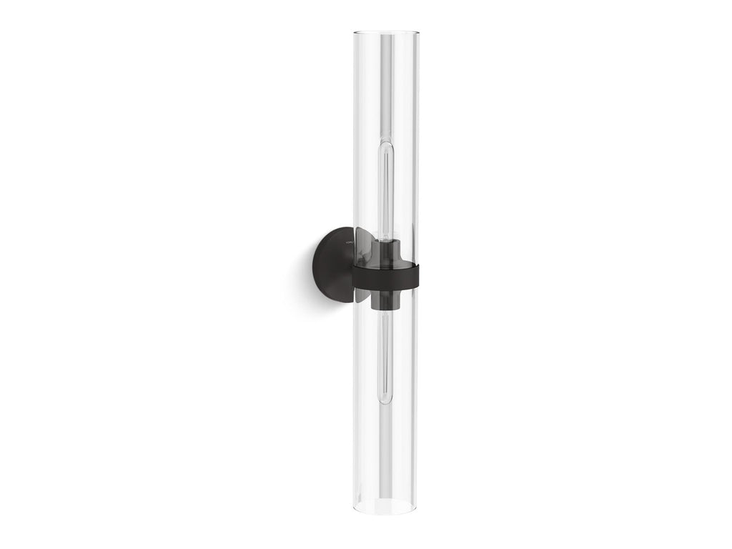 KOHLER K-27264-SC02-BLL Purist Two-Light Sconce - Matte Black
