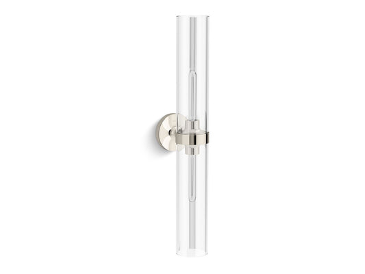 KOHLER K-27264-SC02-SNL Purist Two-Light Sconce In Polished Nickel