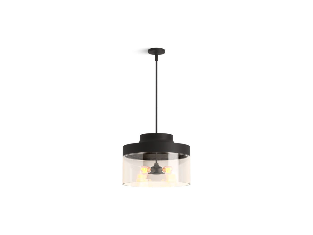 KOHLER K-27266-PE04-BLL Purist 18" Pendant - Matte Black