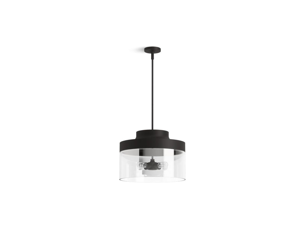KOHLER K-27266-PE04-BLL Purist 18" Pendant - Matte Black