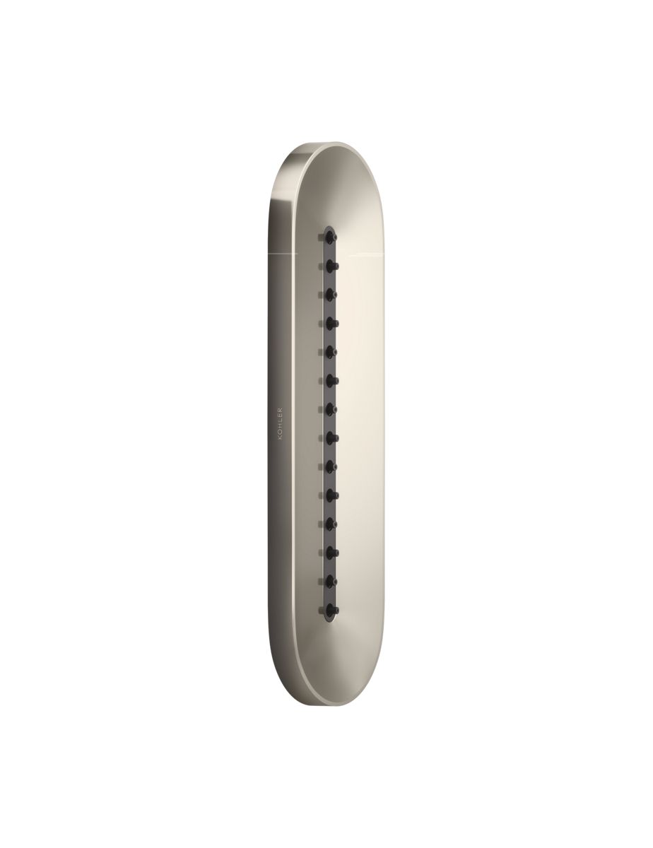 KOHLER K-26300-SN Statement Oblong Vichy Single-Function Body Spray, 2.5 Gpm - Vibrant Polished Nickel