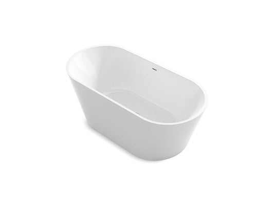 Kohler K-25165-0 Evok 66 In. X 30 In. Freestanding Bath With Center Toe-Tap Drain In White