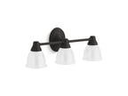 KOHLER K-11367-BLL Forte Three-Light Sconce In Matte Black