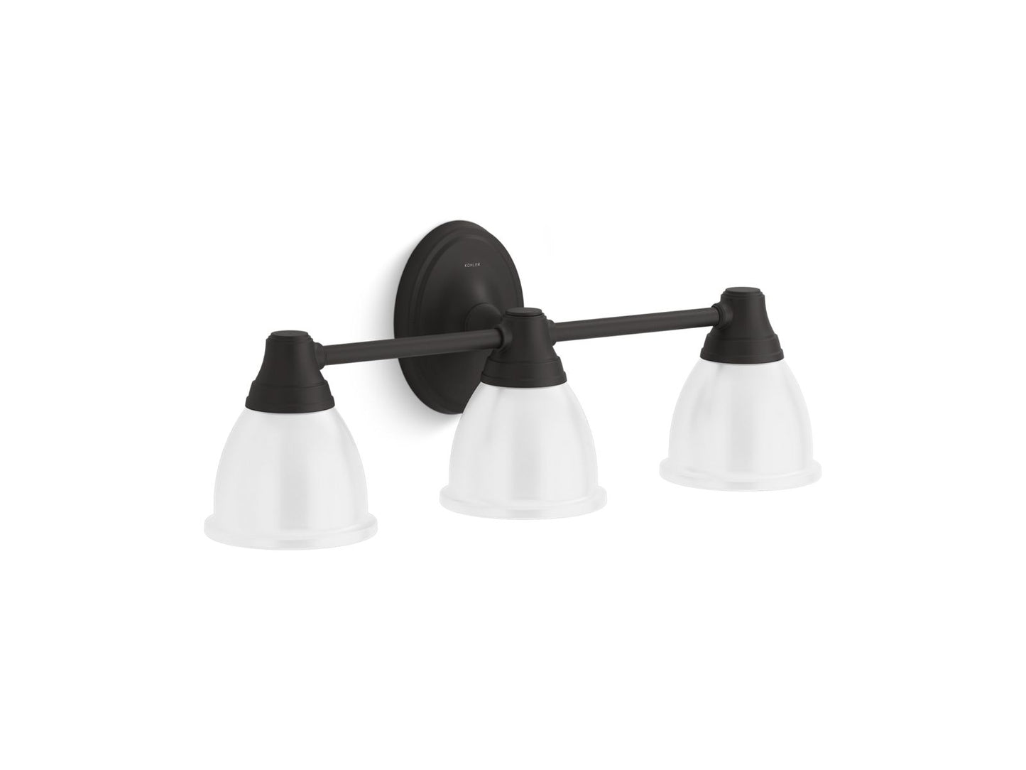 KOHLER K-11367-BLL Forte Three-Light Sconce In Matte Black