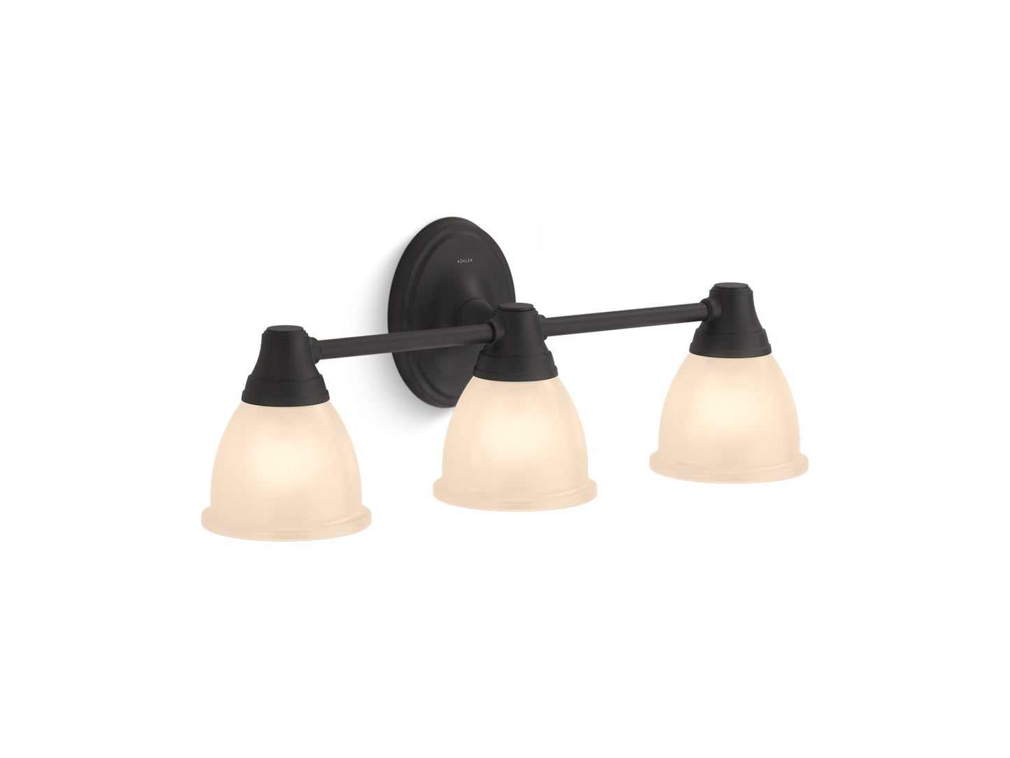 KOHLER K-11367-BLL Forte Three-Light Sconce In Matte Black