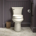 KOHLER K-25875-7 Hyten Elevated Quiet-Close Elongated Toilet Seat - Black Black