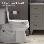 KOHLER K-25875-7 Hyten Elevated Quiet-Close Elongated Toilet Seat - Black Black