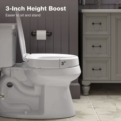 KOHLER K-25875-47 Hyten Elevated Quiet-Close elongated toilet seat - Almond