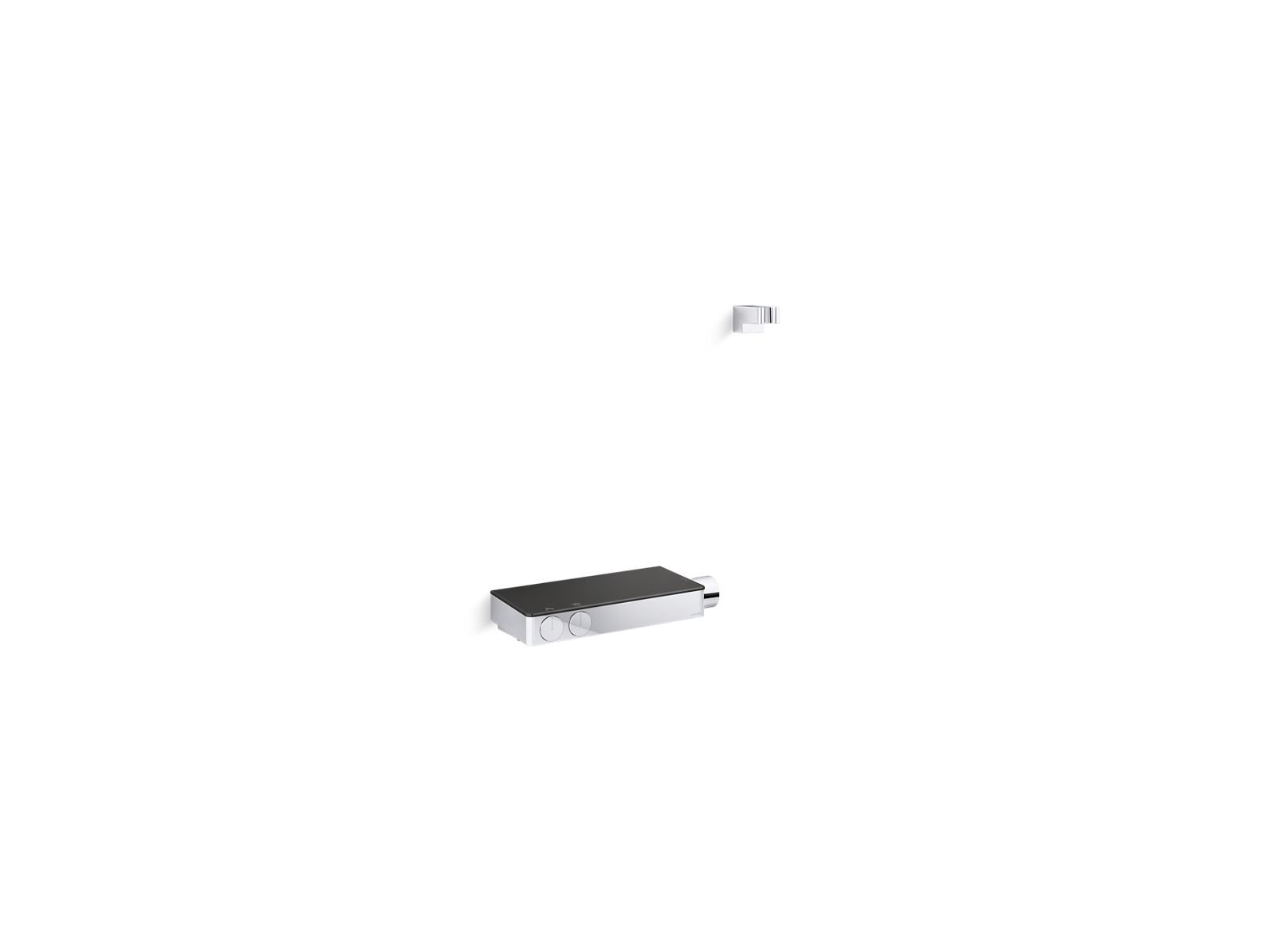 KOHLER K-26335-9-BL Anthem Two-Way Exposed Thermostatic Valve And Control Panel With Integrated Handshower Holder - Matte Black