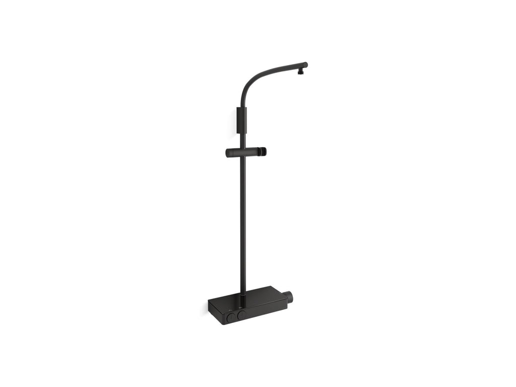 KOHLER K-26337-9-BL Anthem Two-Way Exposed Thermostatic Valve With Shower Column For Rainhead And Handshower - Matte Black