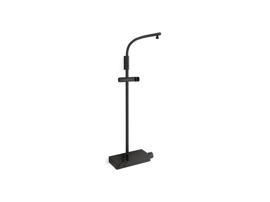 KOHLER K-26337-9-BL Anthem Two-way exposed thermostatic valve with shower column for rainhead and handshower - Matte Black