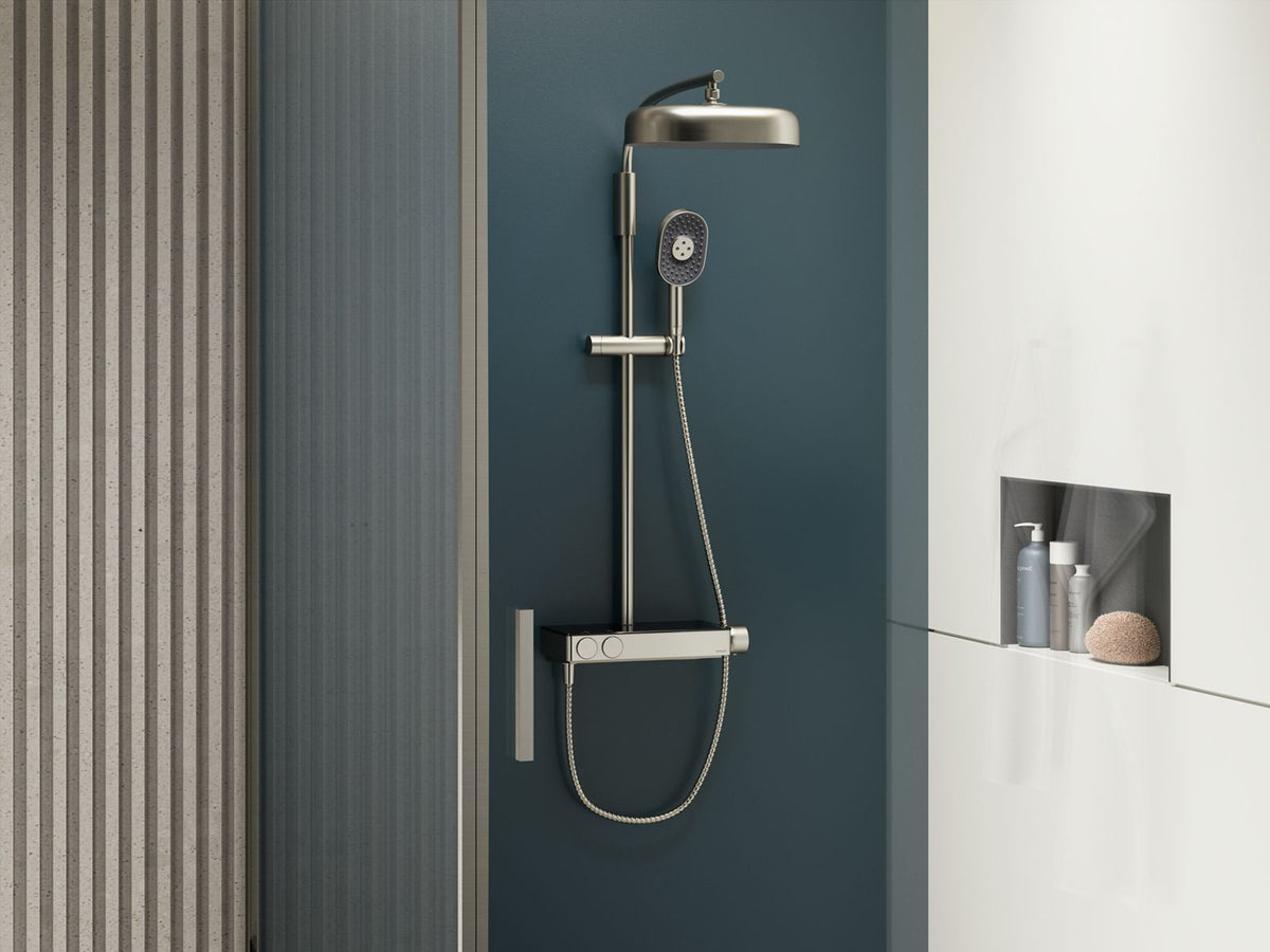 KOHLER K-26337-9-CP Anthem Two-Way Exposed Thermostatic Valve With Shower Column For Rainhead And Handshower - Polished Chrome