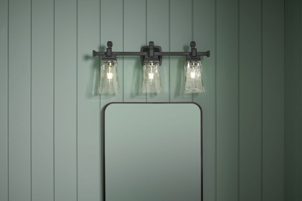KOHLER K-31757-SC03-BLL Riff Three-Light Sconce - Matte Black