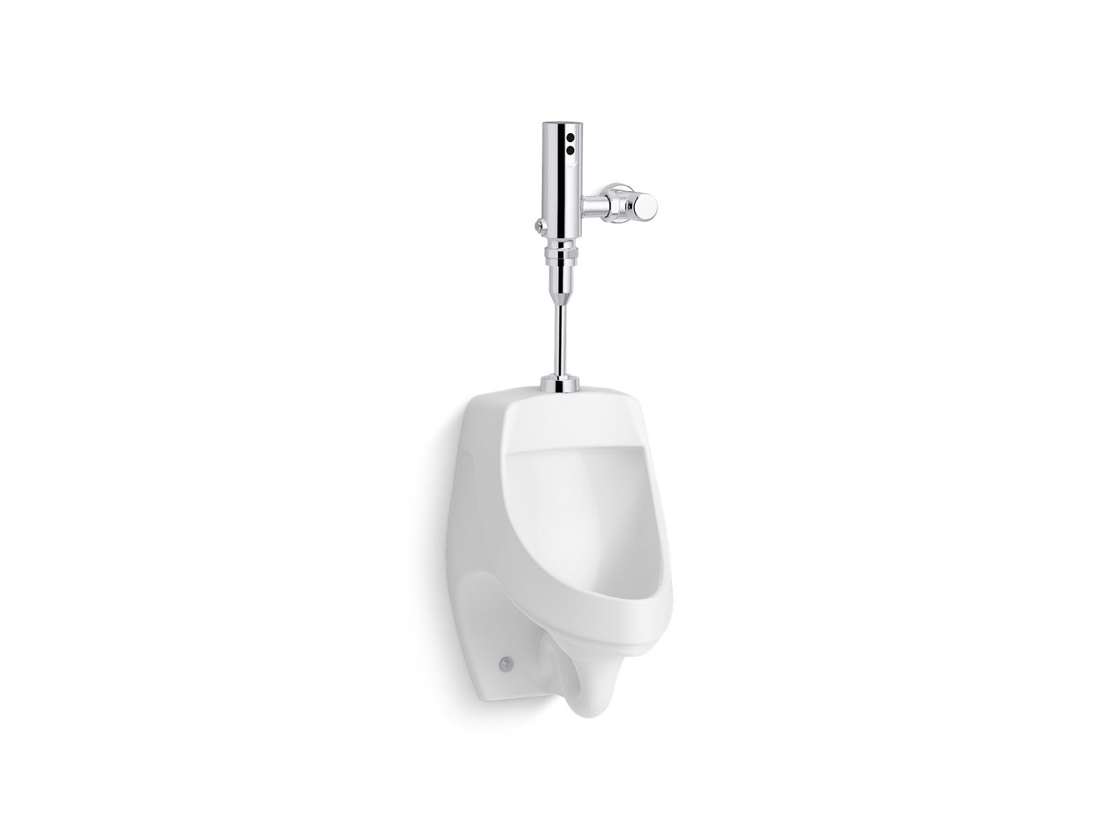 KOHLER K-PR5016-T2DS-NA Dexter Antimicrobial urinal with Mach Tripoint touchless DC 0.5 gpf flushometer