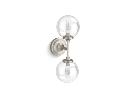 KOHLER K-31762-SC02-BNL Bellera Two-Light Sconce In Brushed Nickel