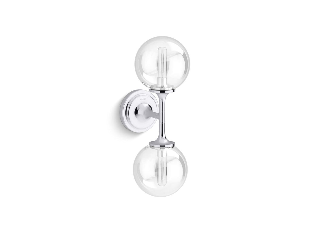 KOHLER K-31762-SC02-CPL Bellera Two-Light Sconce - Polished Chrome