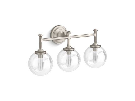 KOHLER K-31763-SC03-BNL Bellera Three-Light Sconce In Brushed Nickel