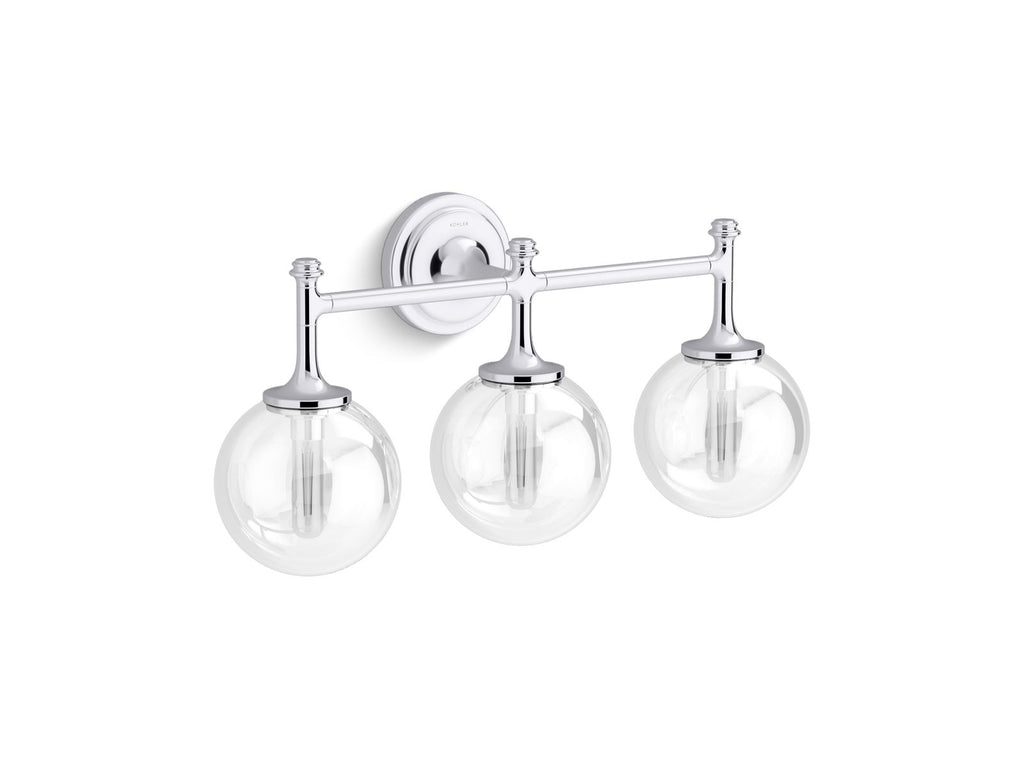 KOHLER K-31763-SC03-BLL Bellera Three-Light Sconce - Matte Black