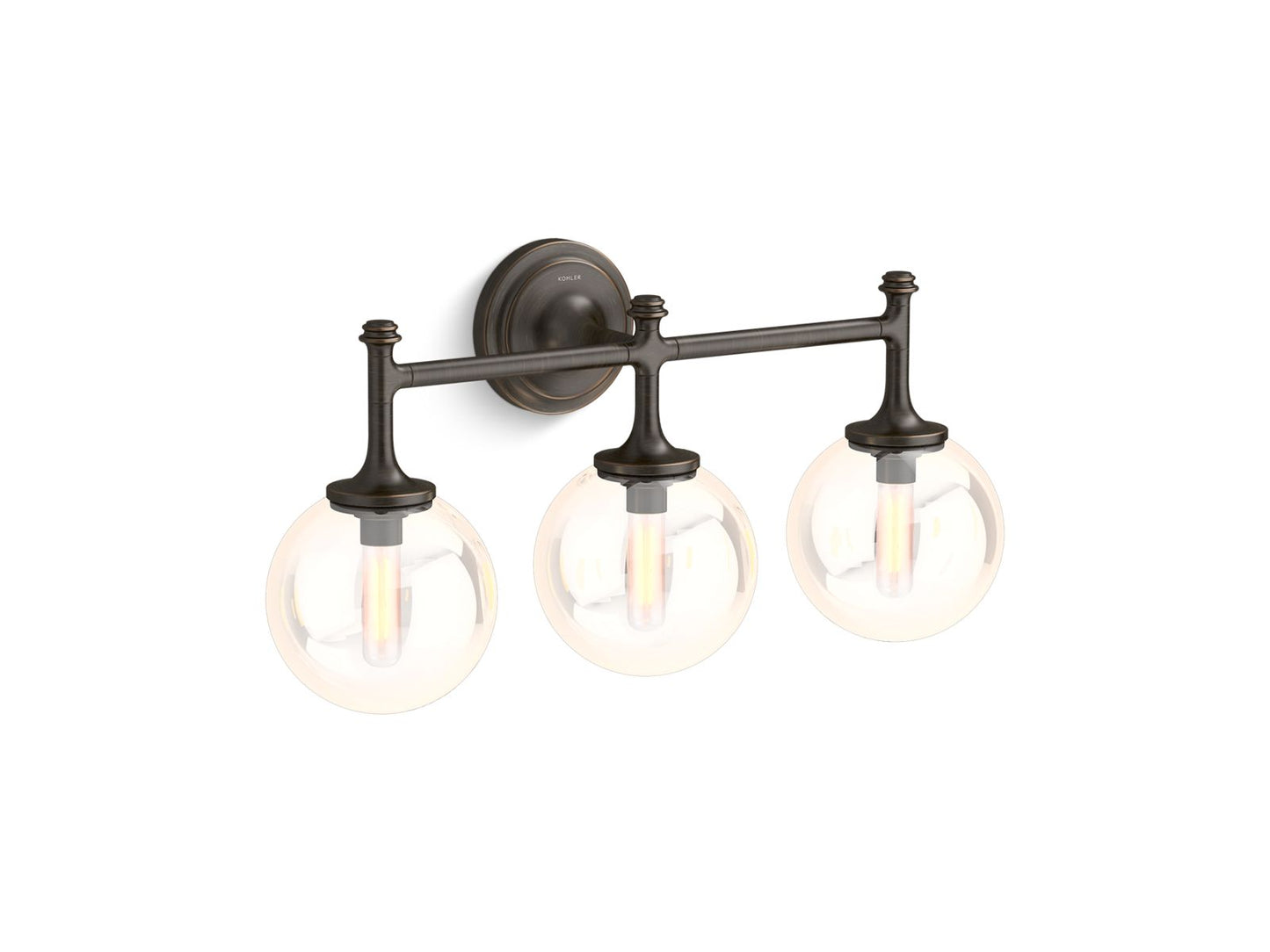 KOHLER K-31763-SC03-BZL Bellera Three-Light Sconce In Oil-Rubbed Bronze