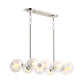 KOHLER K-31766-CH10-SNL Bellera 38" Linear Chandelier In Polished Nickel