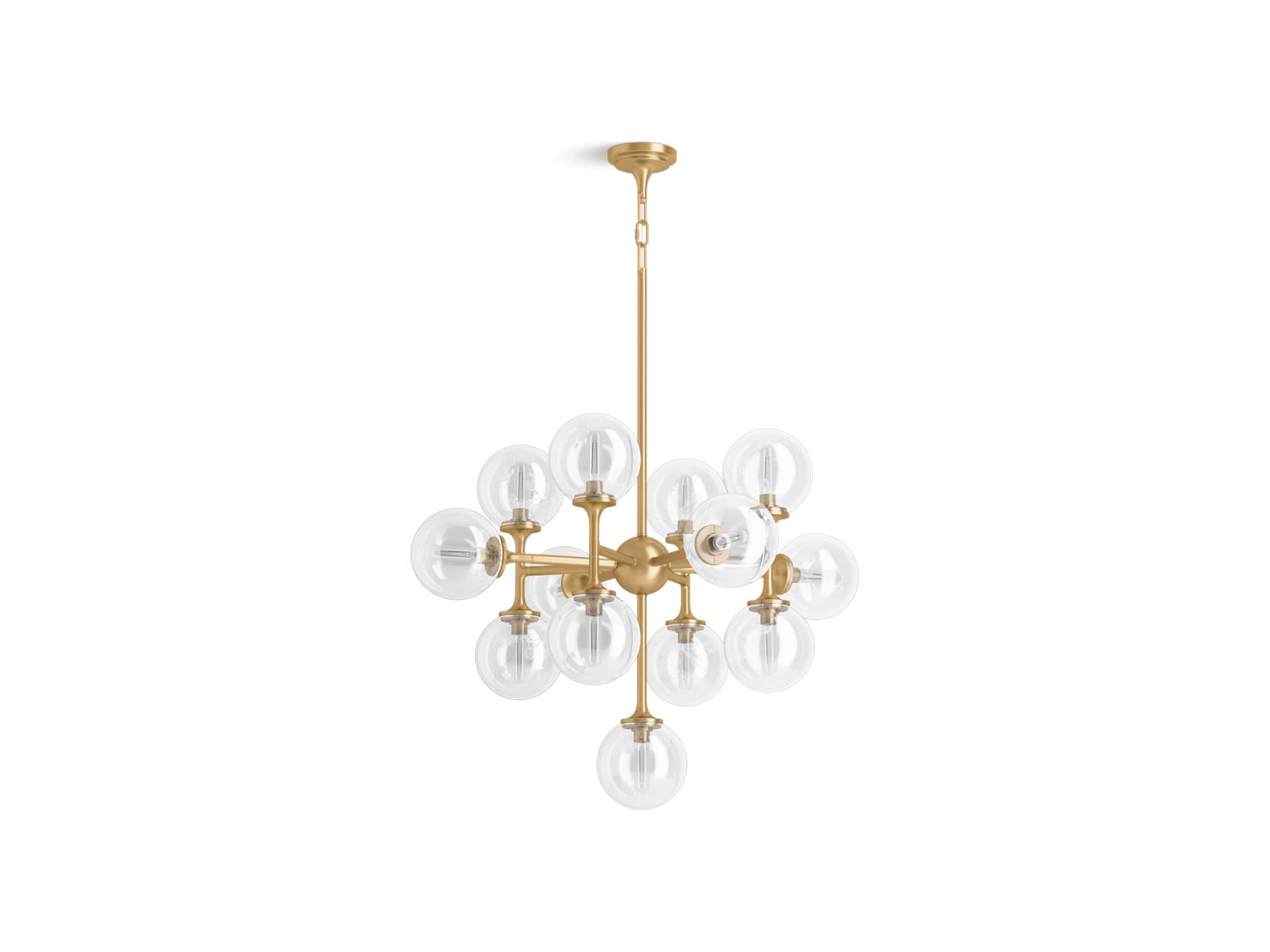KOHLER K-31767-CH13-2GL Bellera 32" Chandelier - Brushed Moderne Brass