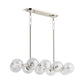 KOHLER K-31766-CH10-SNL Bellera 38" Linear Chandelier In Polished Nickel