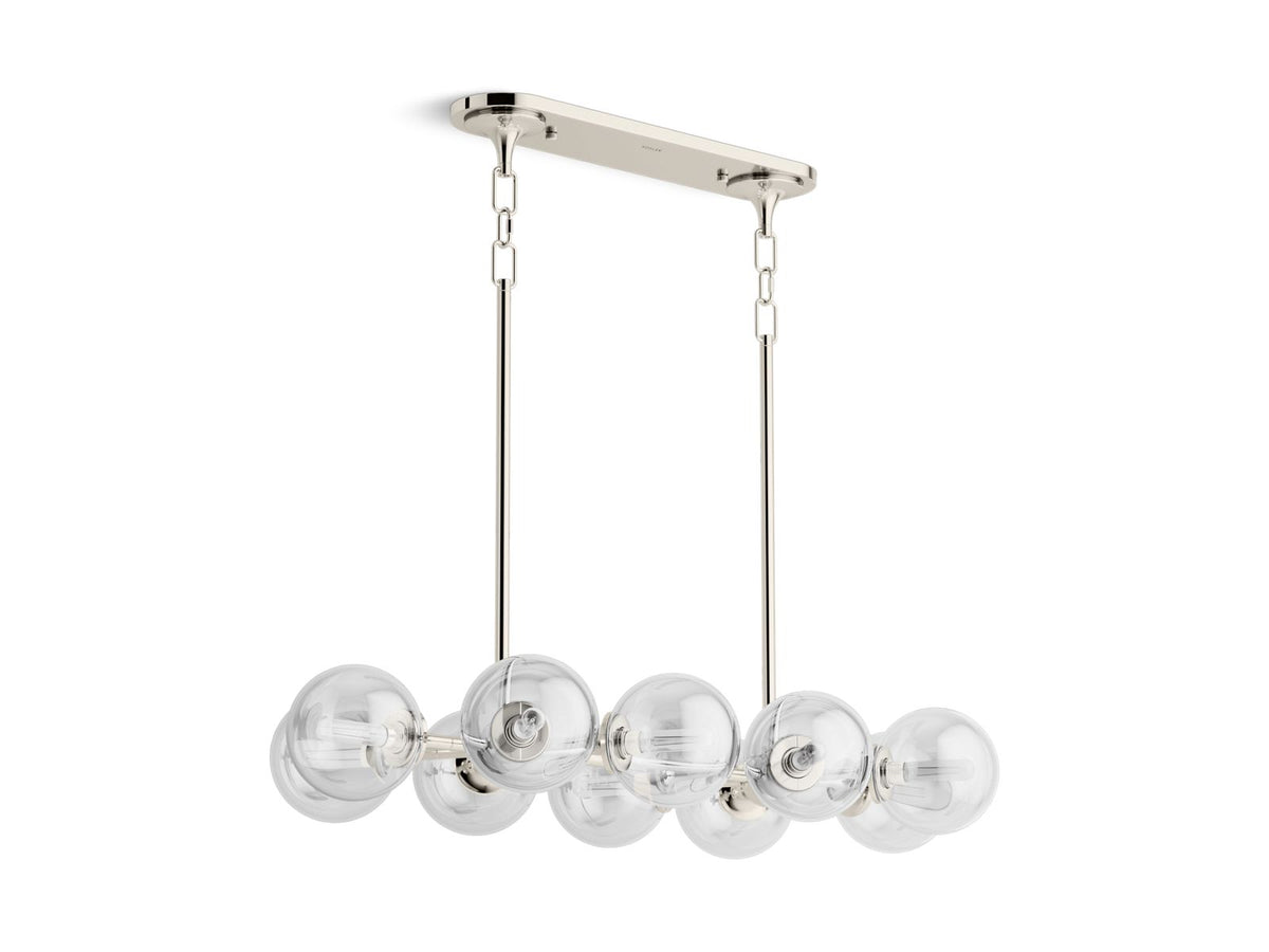 KOHLER K-31766-CH10-2GL Bellera 38" Linear Chandelier - Brushed Moderne Brass