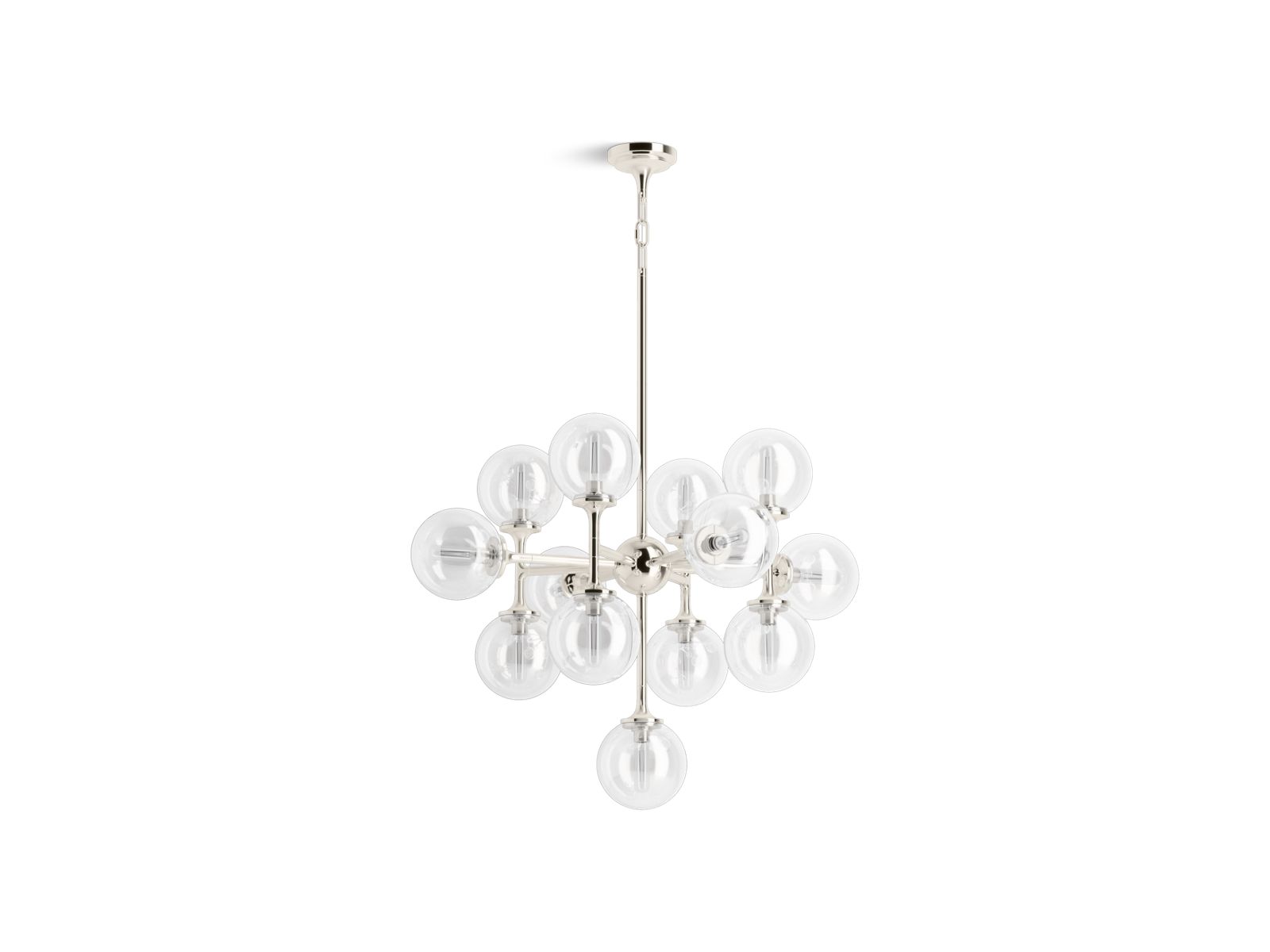 KOHLER K-31767-CH13-SNL Bellera 32" Chandelier - Polished Nickel