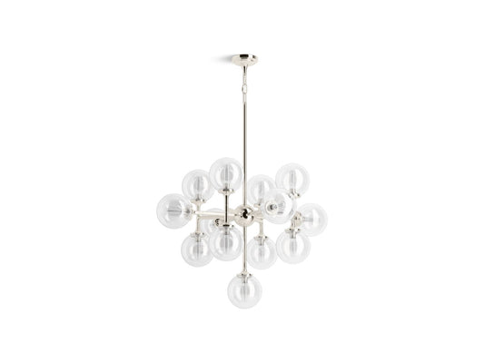 KOHLER K-31767-CH13-SNL Bellera 32" chandelier - Polished Nickel