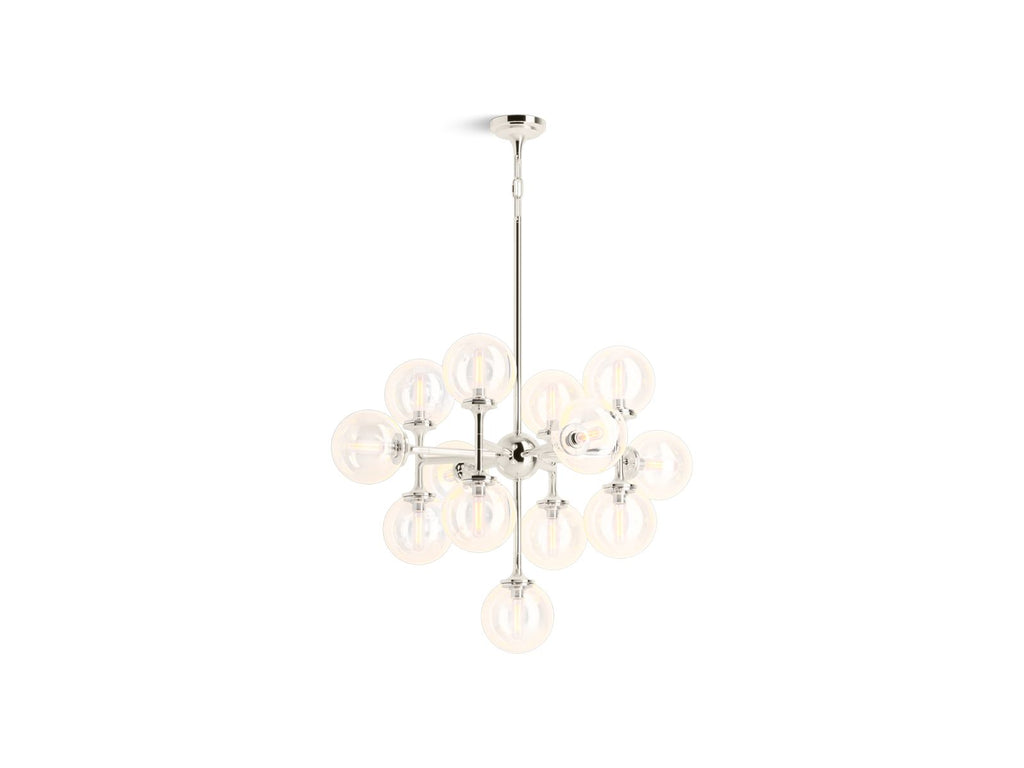 KOHLER K-31767-CH13-2GL Bellera 32" Chandelier - Brushed Moderne Brass