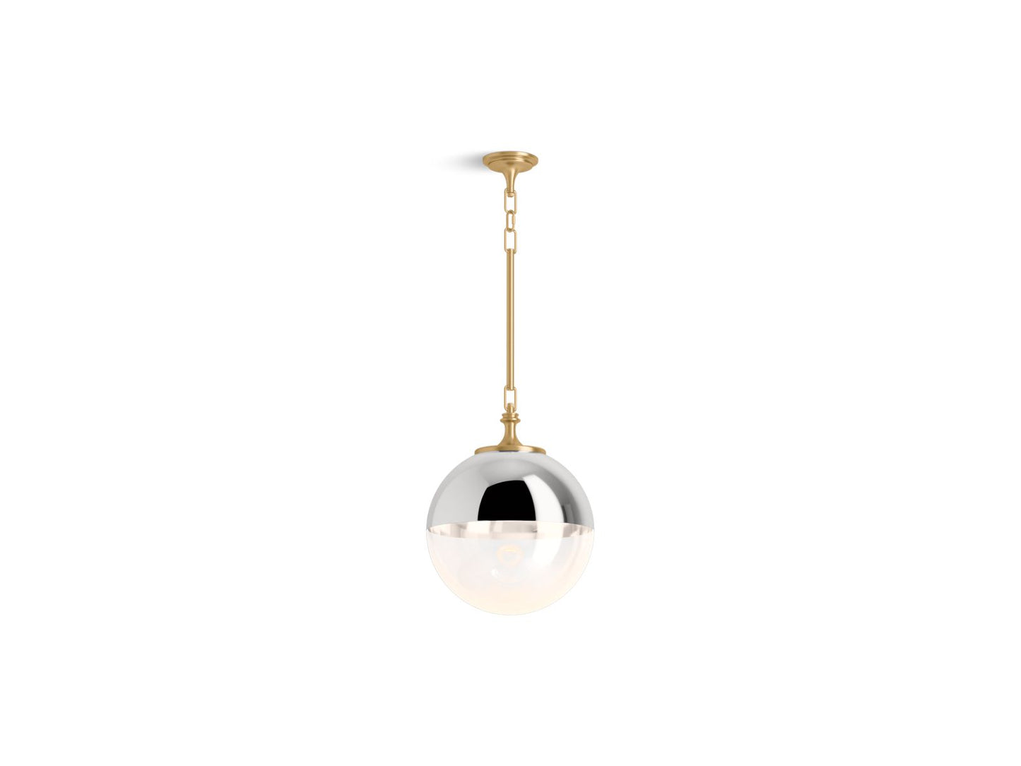 KOHLER K-31765-PE01-2GL Bellera 14" Pendant In Brushed Moderne Brass