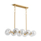 KOHLER K-31766-CH10-2GL Bellera 38" Linear Chandelier In Brushed Moderne Brass