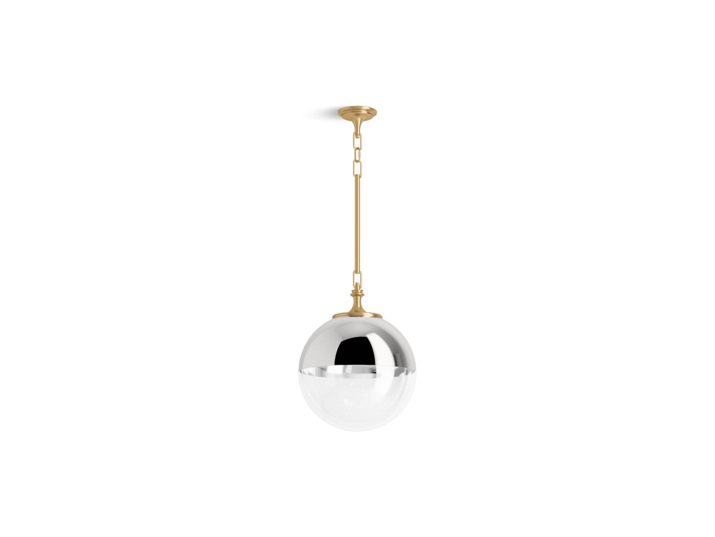 KOHLER K-31765-PE01-2GL Bellera 14" Pendant In Brushed Moderne Brass