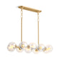 KOHLER K-31766-CH10-2GL Bellera 38" Linear Chandelier In Brushed Moderne Brass